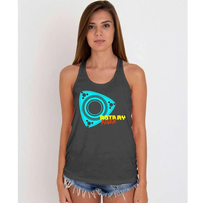 Rotary Fever Rotary Engine Women's Knotted Racerback Tank