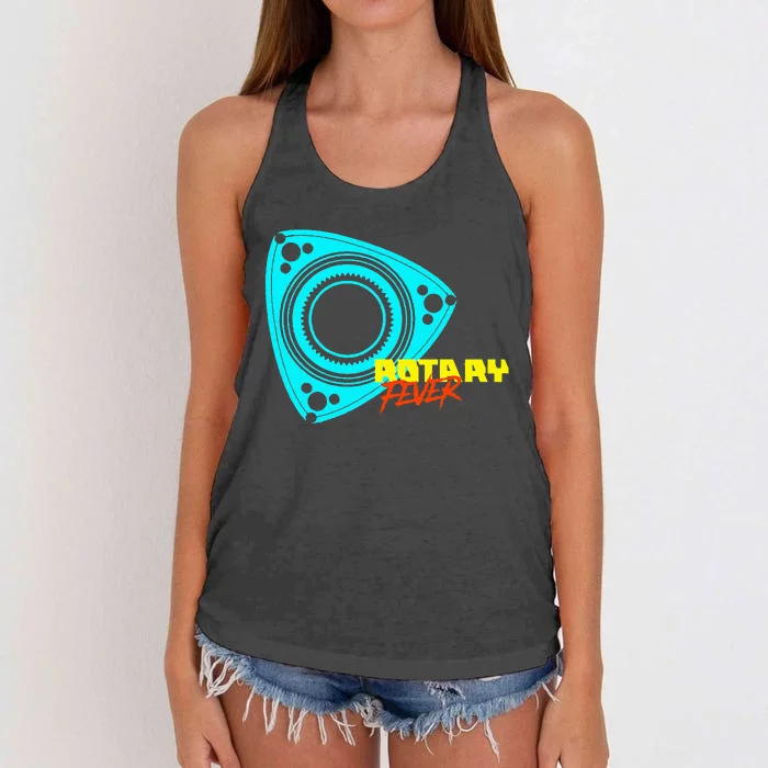 Rotary Fever Rotary Engine Women's Knotted Racerback Tank