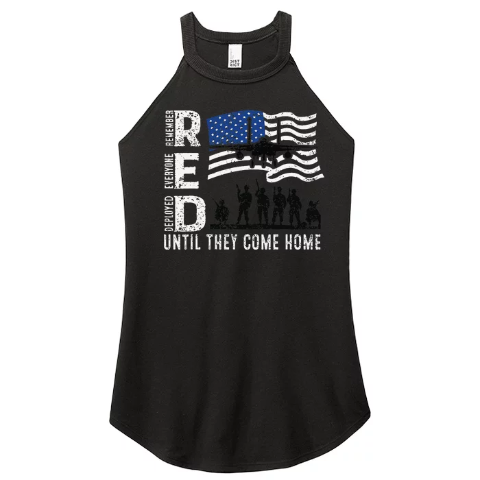 Red Friday Remember Everyone Deployed Until Come Women’s Perfect Tri Rocker Tank