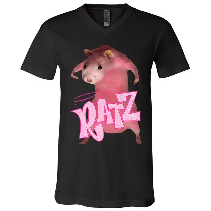 Ratz Funny Rat Meme Internet V-Neck T-Shirt