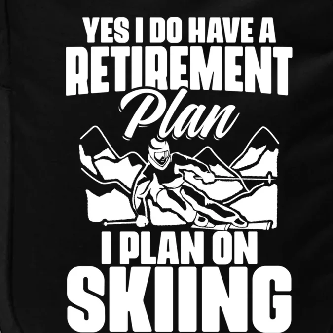 Retiree Funny Retiret Retire Pension Skiing Retired Gift Impact Tech Backpack