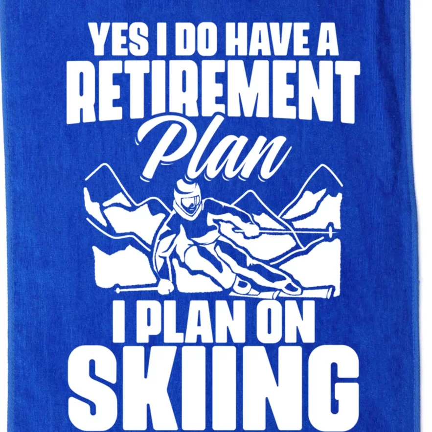 Retiree Funny Retiret Retire Pension Skiing Retired Gift Platinum Collection Golf Towel