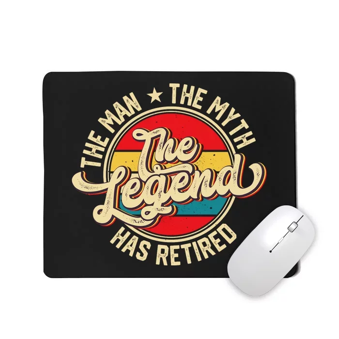 Retired Funny Retirement Gift For Men Mousepad