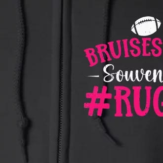 Rugbys Funny Rugby Player Bruises Are Souvenirs Rugby Full Zip Hoodie