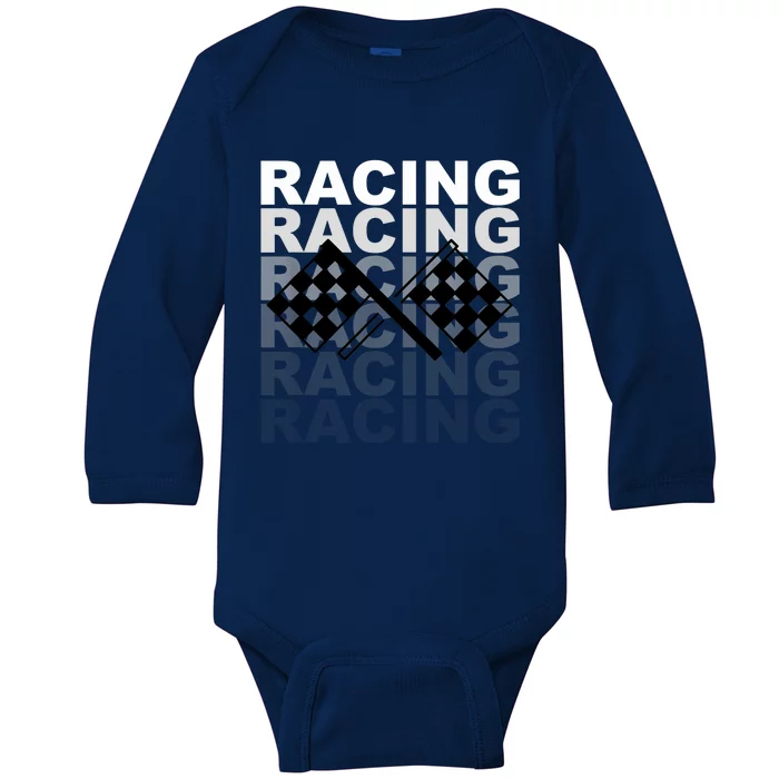 Racing For Race Car Parties Baby Long Sleeve Bodysuit