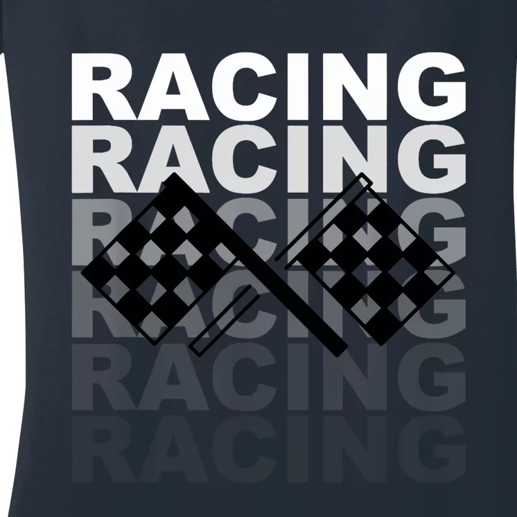 Racing For Race Car Parties Women's V-Neck T-Shirt