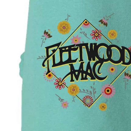 Retro Floral Rock Band Doggie 3-End Fleece Hoodie