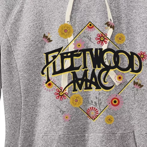 Retro Floral Rock Band Women's Fleece Hoodie