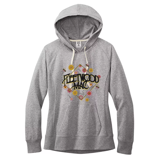 Retro Floral Rock Band Women's Fleece Hoodie