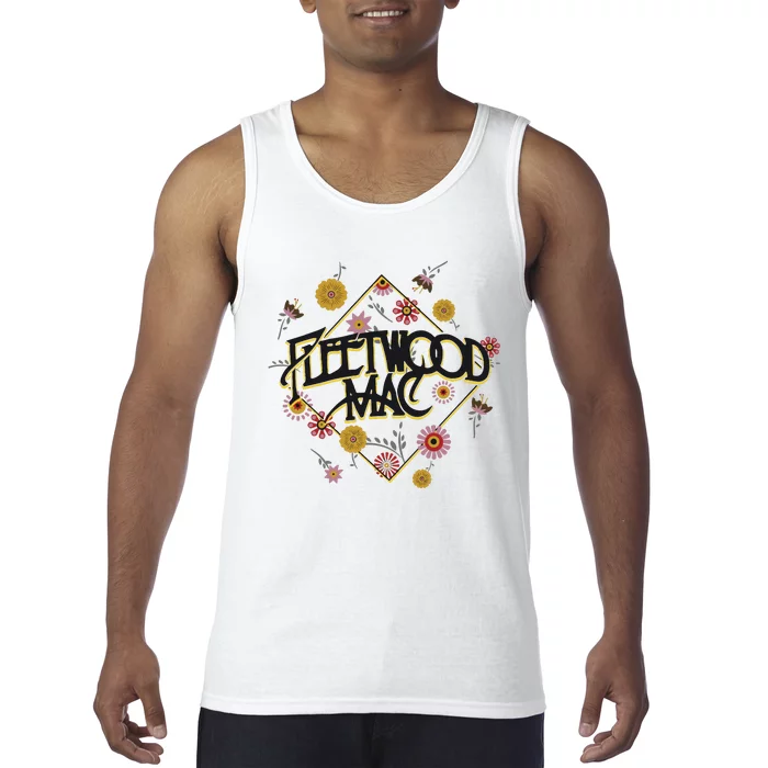 Retro Floral Rock Band Tank Top