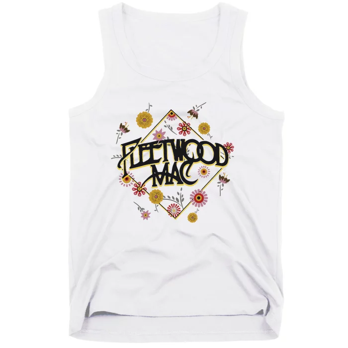 Retro Floral Rock Band Tank Top