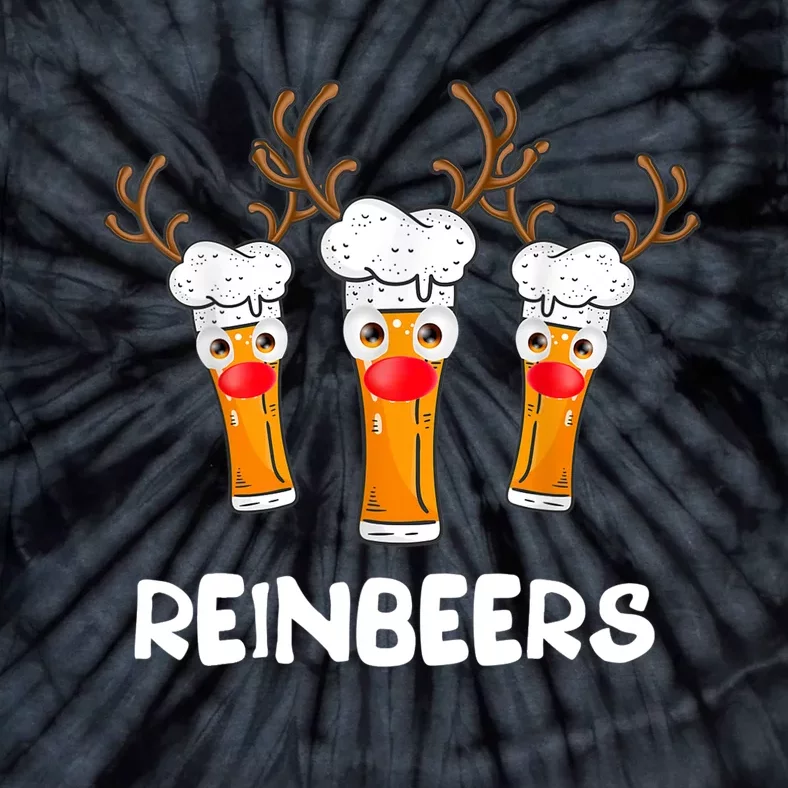 Reinbeers Funny Reindeer Beer Christmas Drinking Xmas Gift TShirt Tie-Dye T-Shirt