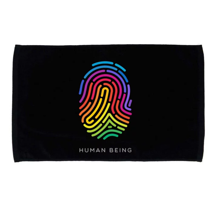 Rainbow Fingerprint Microfiber Hand Towel