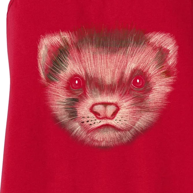 Realistic Ferret Women's Racerback Tank