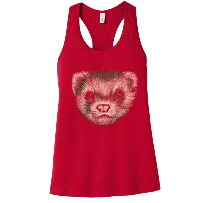 Realistic Ferret Women's Racerback Tank