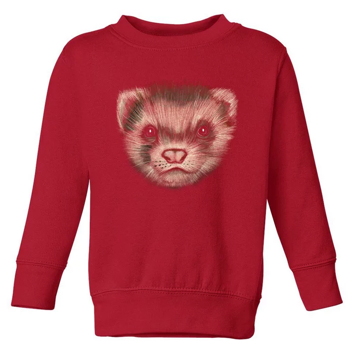 Realistic Ferret Toddler Sweatshirt