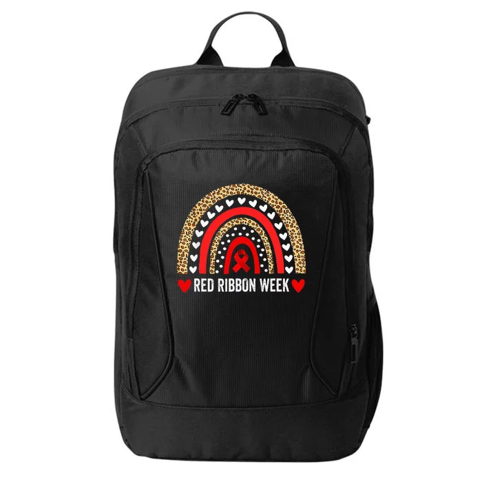 Red For Red Ribbon Week Awareness Rainbow City Backpack