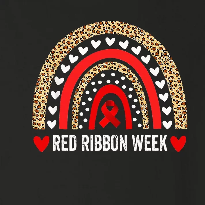 Red For Red Ribbon Week Awareness Rainbow Toddler Long Sleeve Shirt