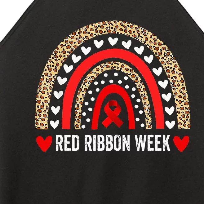 Red For Red Ribbon Week Awareness Rainbow Women’s Perfect Tri Rocker Tank