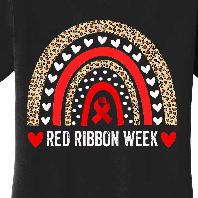 Red For Red Ribbon Week Awareness Rainbow Women's T-Shirt