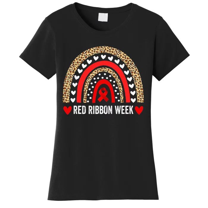 Red For Red Ribbon Week Awareness Rainbow Women's T-Shirt