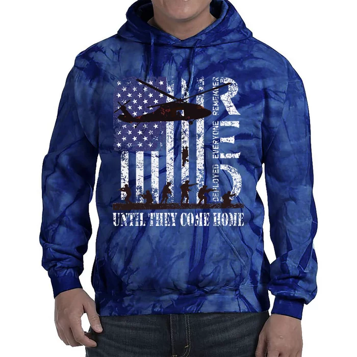 RED Friday Remember Everyone Deployed US Flag Army Vintage Tie Dye Hoodie