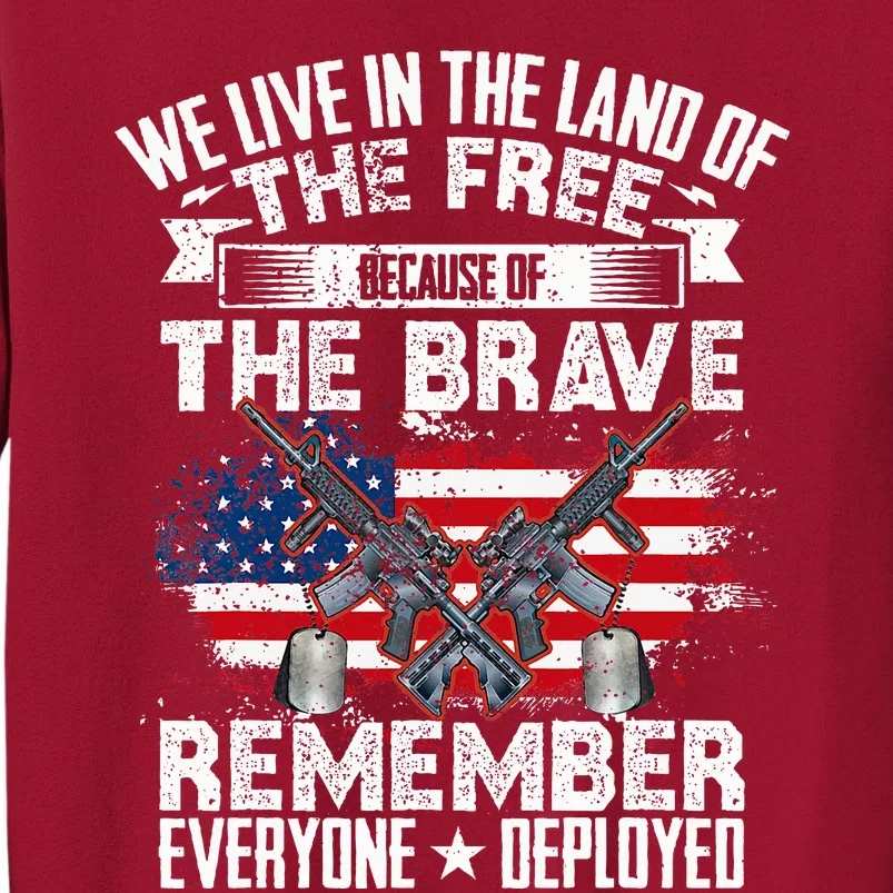 Red Friday Remember Everyone Deployed USA Flag Military Tall Sweatshirt