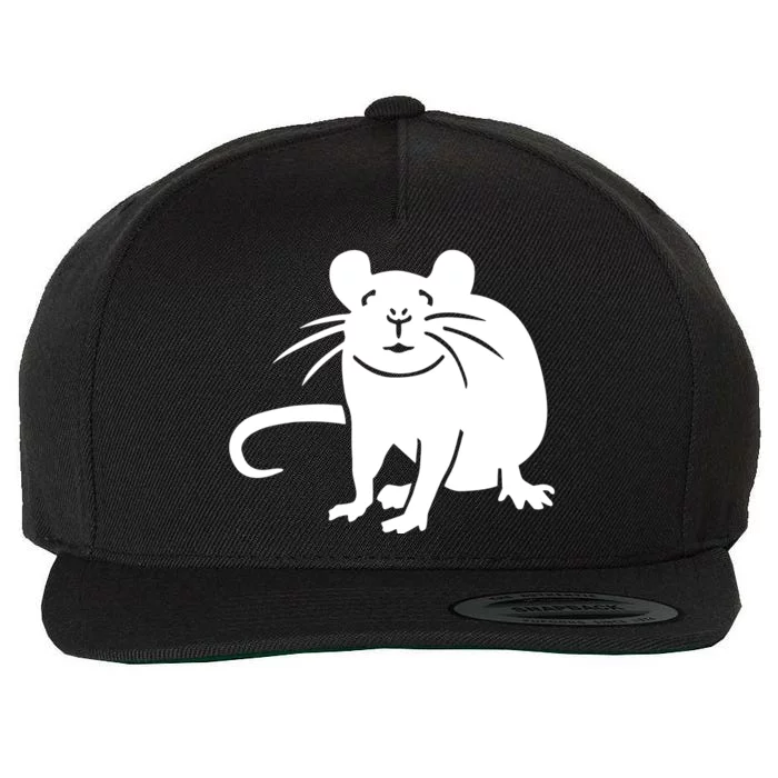 Rat Funny Wool Snapback Cap