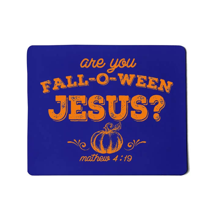 Retro Fall Religious Bible Matthew Are You Falloween Jesus Mousepad