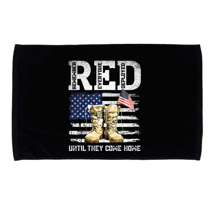 Red Friday Remember Everyone Deployed Every Friday Veterans Microfiber Hand Towel