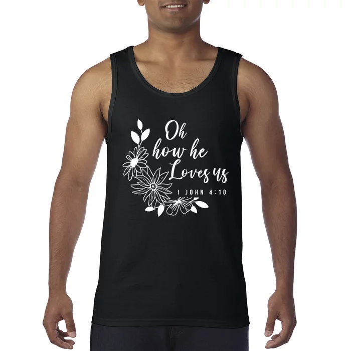 Religious Floral Religious Christian Tank Top