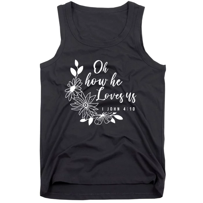 Religious Floral Religious Christian Tank Top