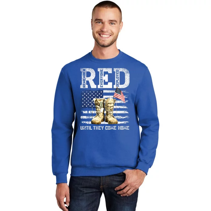 RED Friday Remember Everyone deployed every friday veterans Tall Sweatshirt