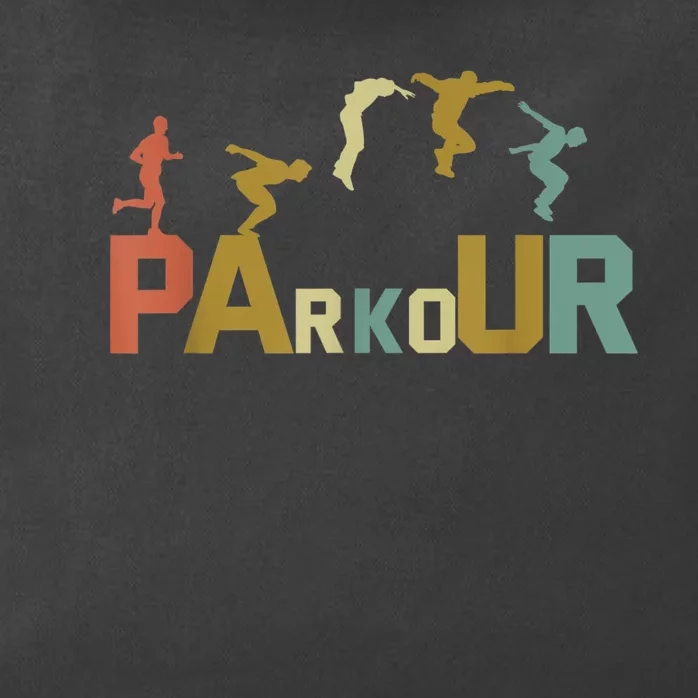 Retro Free Running Parkour Zip Tote Bag