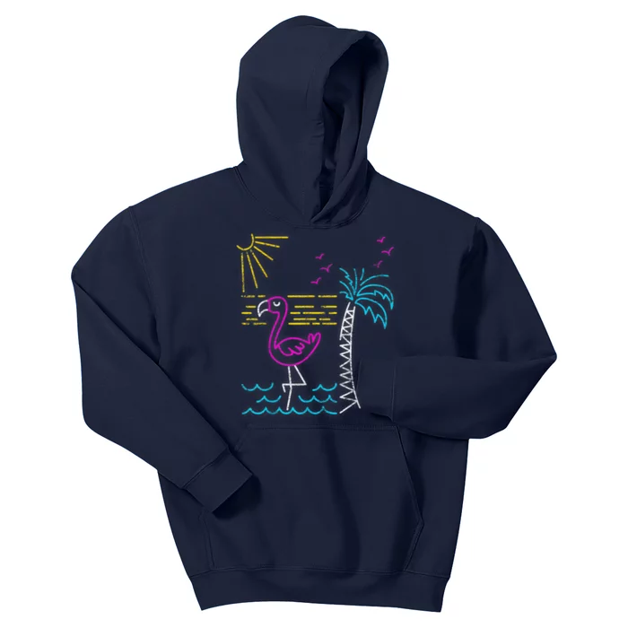 Retro Flamingo Kids Hoodie