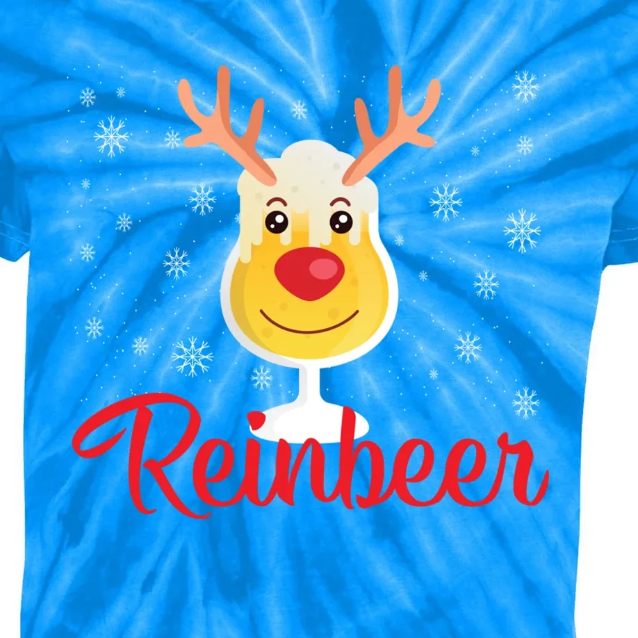 Reinbeer Funny Reindeer Beer Christmas Ing Party Xmas Cute Gift Kids Tie-Dye T-Shirt