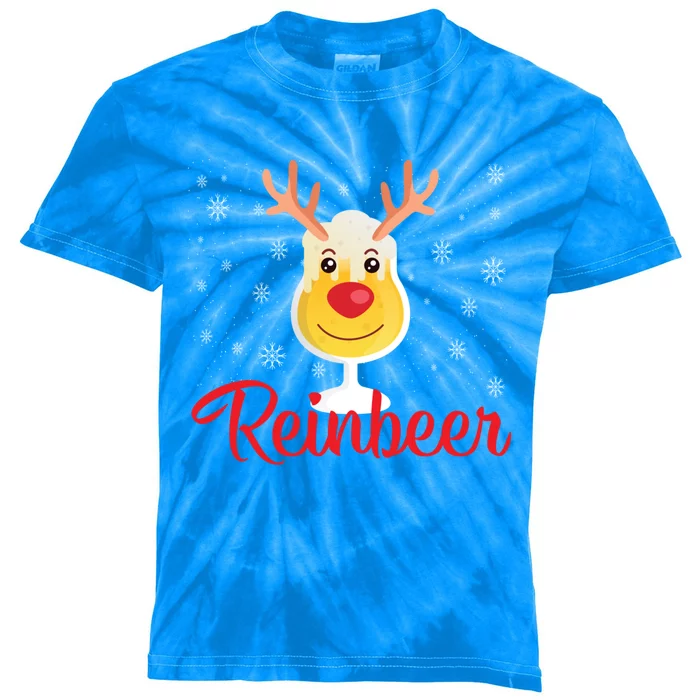 Reinbeer Funny Reindeer Beer Christmas Ing Party Xmas Cute Gift Kids Tie-Dye T-Shirt