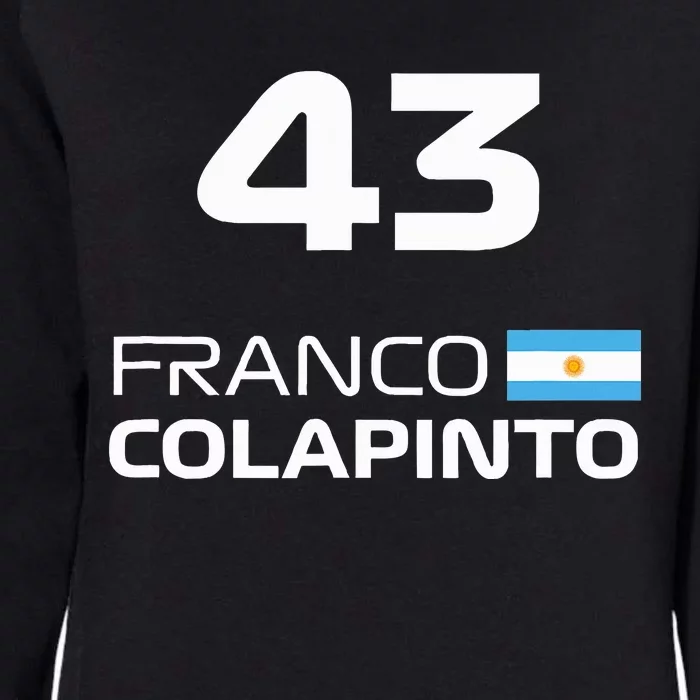 Races Formula Racing Franco Colapinto Womens California Wash Sweatshirt