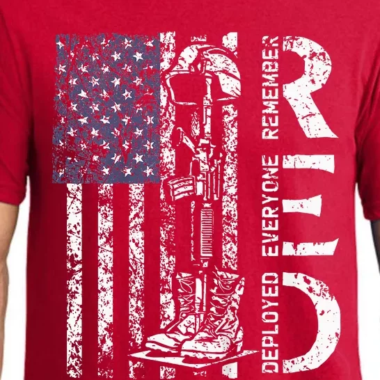 RED Friday Remember Everyone Deployed Retro US Army Military Pajama Set