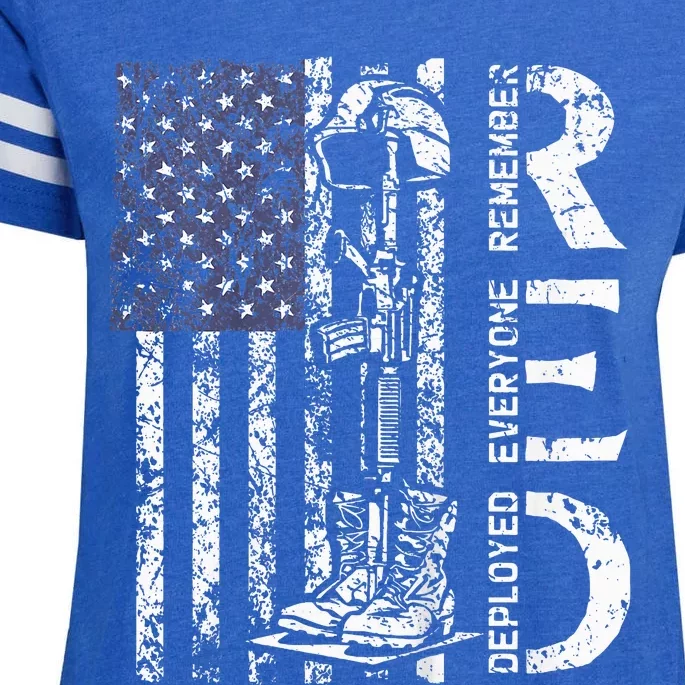 RED Friday Remember Everyone Deployed Retro US Army Military Enza Ladies Jersey Football T-Shirt