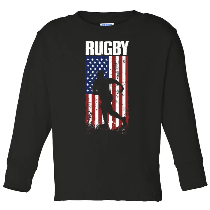 Rugbys Funny Rugby Sports RUGBY Rugby Player Toddler Long Sleeve Shirt