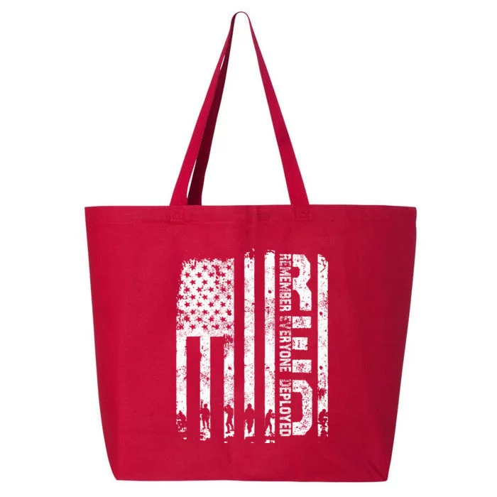 Red Friday Remember Everyone Deployed Military Wear RED 25L Jumbo Tote