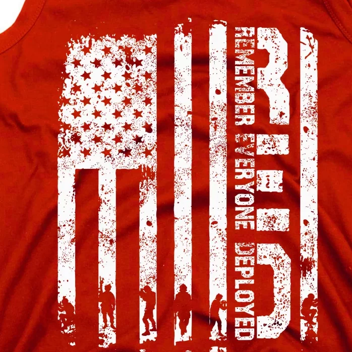 Red Friday Remember Everyone Deployed Military Wear RED Tank Top