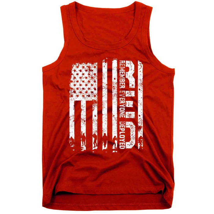 Red Friday Remember Everyone Deployed Military Wear RED Tank Top