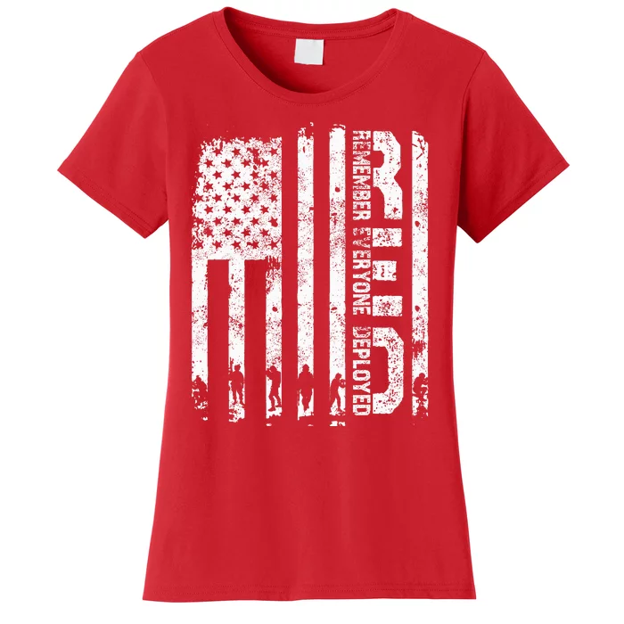 Red Friday Remember Everyone Deployed Military Wear RED Women's T-Shirt