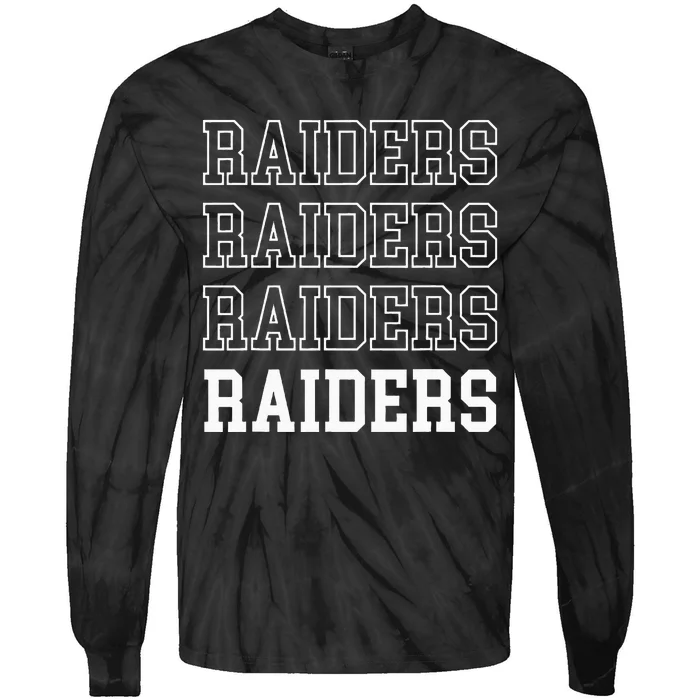 Raiders Fan Tie-Dye Long Sleeve Shirt