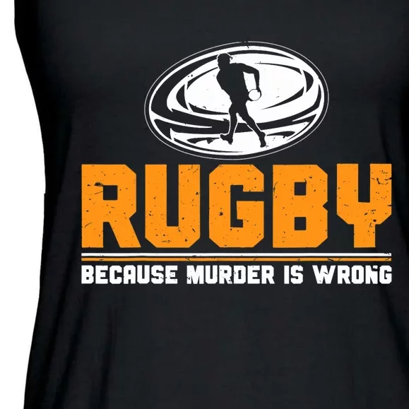 Rugbys Funny Rugby Sports Rugby Player Rugger League Ladies Essential Flowy Tank