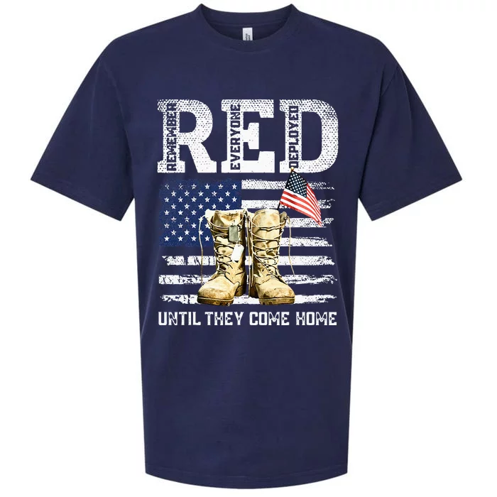 RED Friday Remember Everyone Deployed Every Friday Veterans Sueded Cloud Jersey T-Shirt