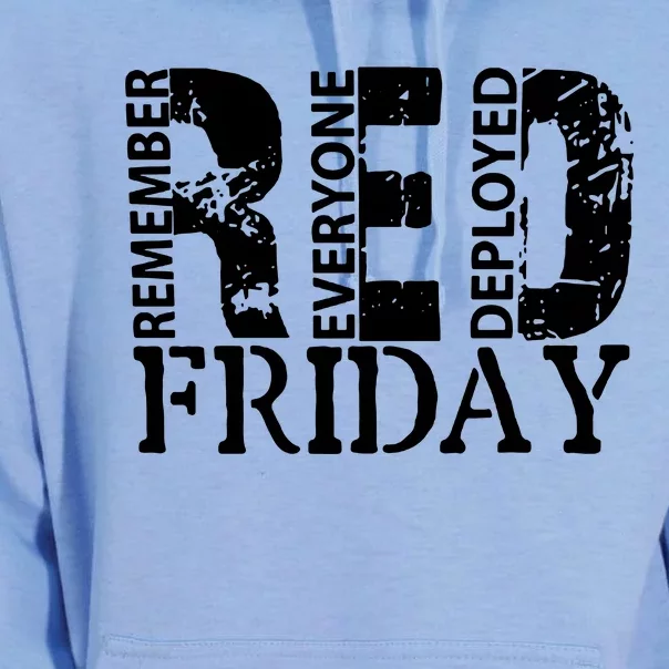 Red Friday Remember Everyone Deployed Unisex Surf Hoodie