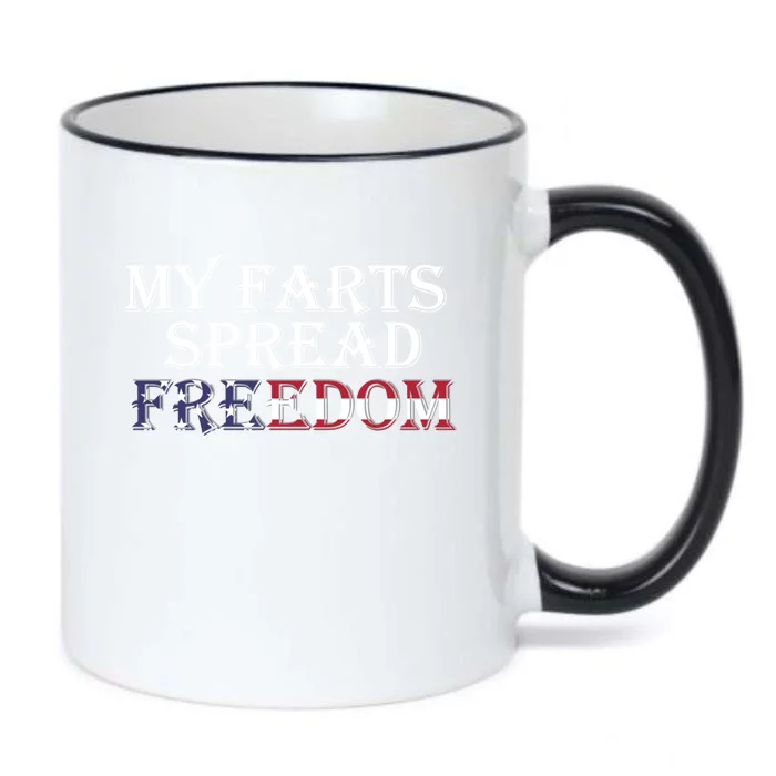 Redneck Farts Spread Freedom Country Joke Usa Flag Humor Gift Black Color Changing Mug